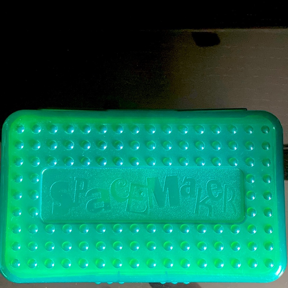 90’s Spacemaker Pencil Box Case - Green/Frosted Clear